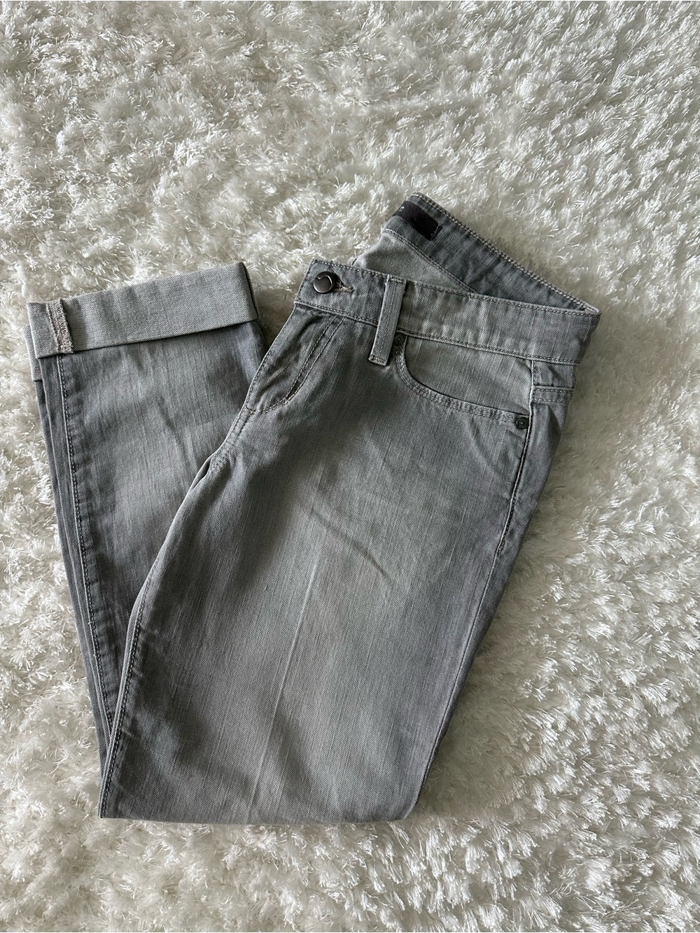 Joe's Jeans Gray Denim Waistband Detail